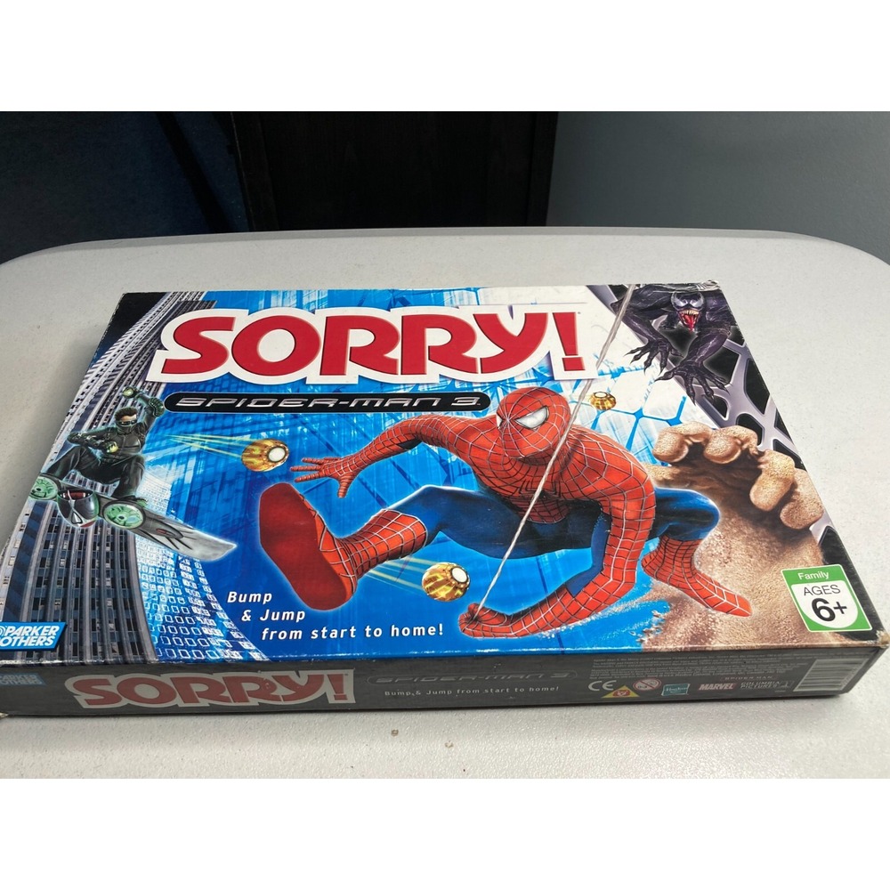 Spider Man 3 Sorry Board Game by Parker Brothers 2007 Edition Complete